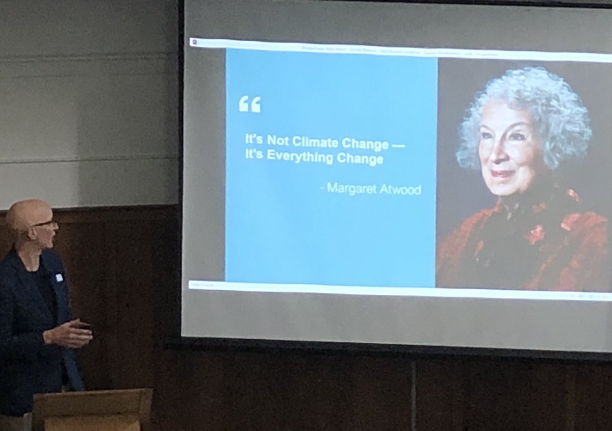 ‘The climate crisis is fundamentally a separation between self other &amp; nature’ @jamiebristow framing #mindfulness by thinking in systems #SMCconference2024
🌍 
‘It’s not climate change. It’s everything change’ 
#MargaretAtwood ❤️