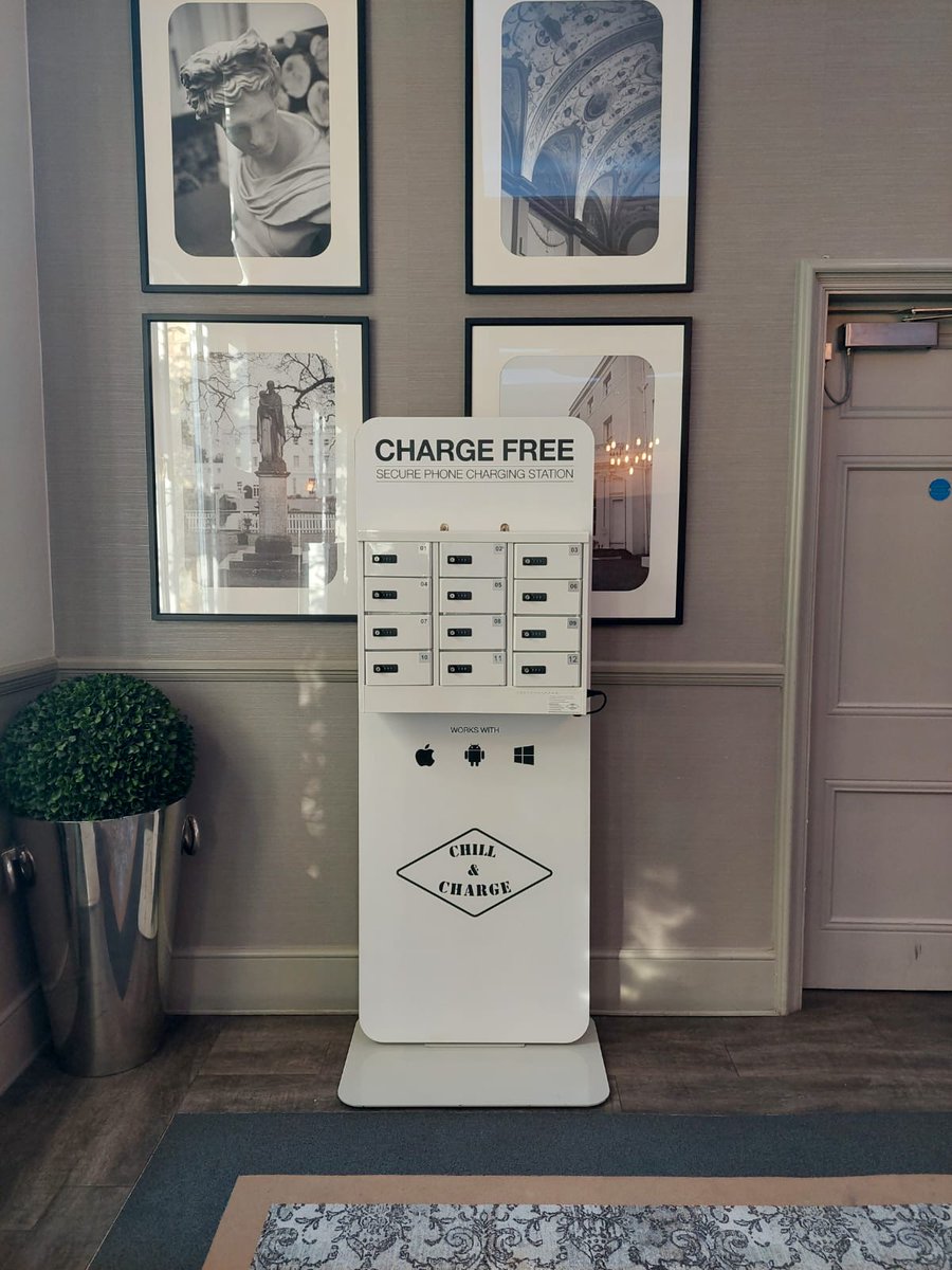 One of our 12 Bay Lockers set up ready for an event!📱 

Treating visitors to a free phone charge is a great way to network and make new connections!👍 

Why not try this at your next event?😃 

#exhitbiton #branding #conference #event #phonechargingstation #portablecharger