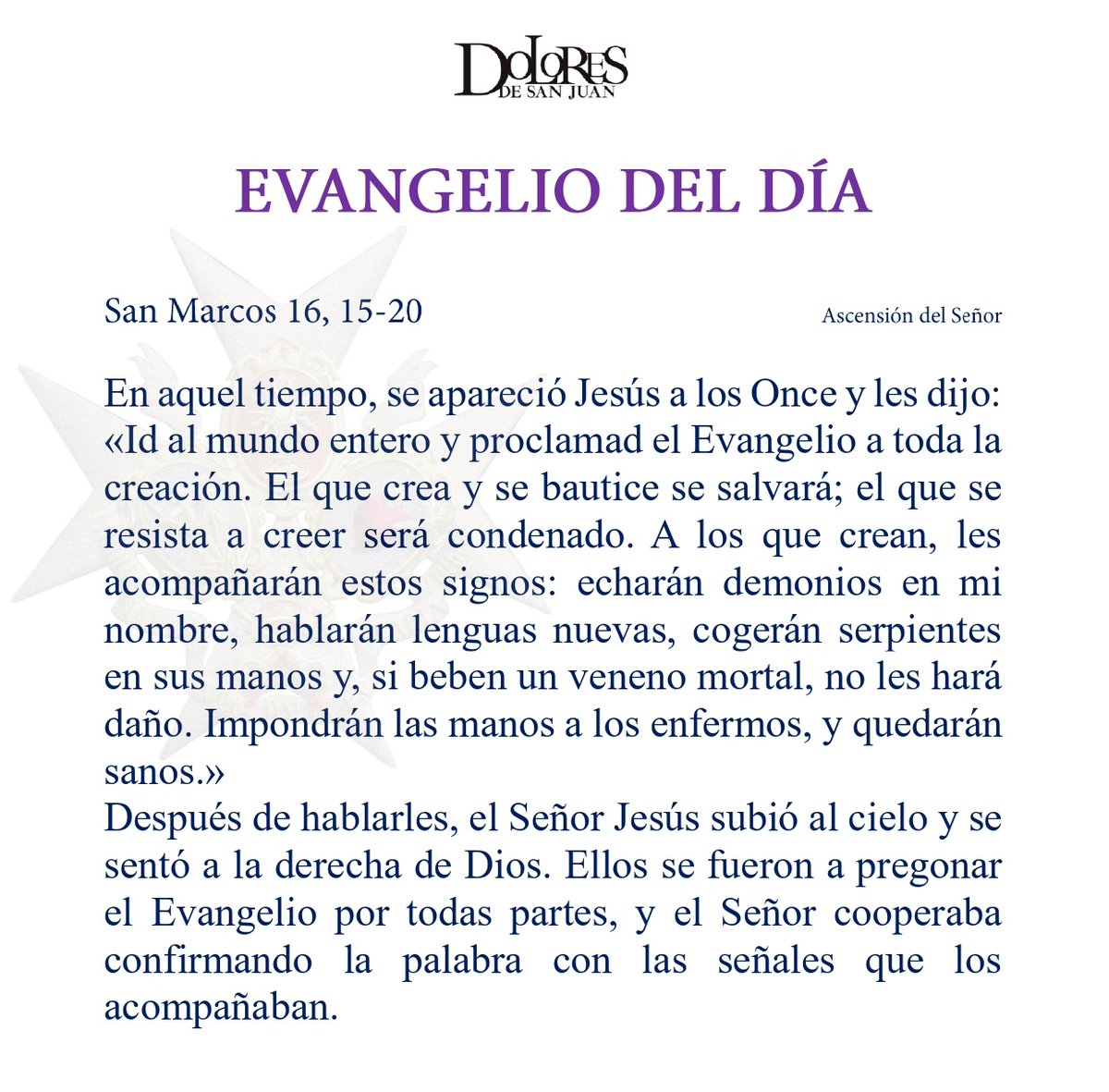 #EvangelioDeHoy | San Marcos 16, 15-20