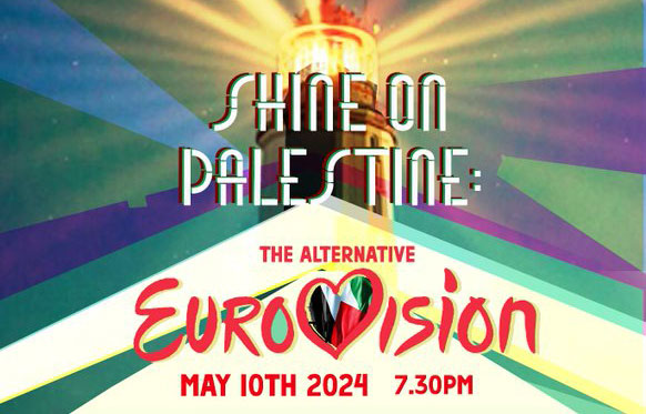 #BoycottEurovision2024 ! Tonight Irish Artists for Palestine (@_IAFP) and Apartheid-free Arts (@ApartFreeArts) present not one but TWO alternatives to Eurovision. Tickets for shows in Dublin (eventbrite.ie/e/shine-on-pal…) and Galway (tht.ticketsolve.com/ticketbooth/sh…).
