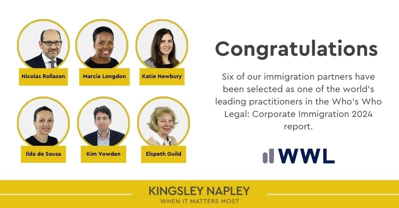 We are thrilled to announce that six of our lawyers from our Immigration team have been recommended in the Who's Who Legal 2024 Corporate Immigration 2024 report.

Congratulations to all of them for their well-deserved recognition!