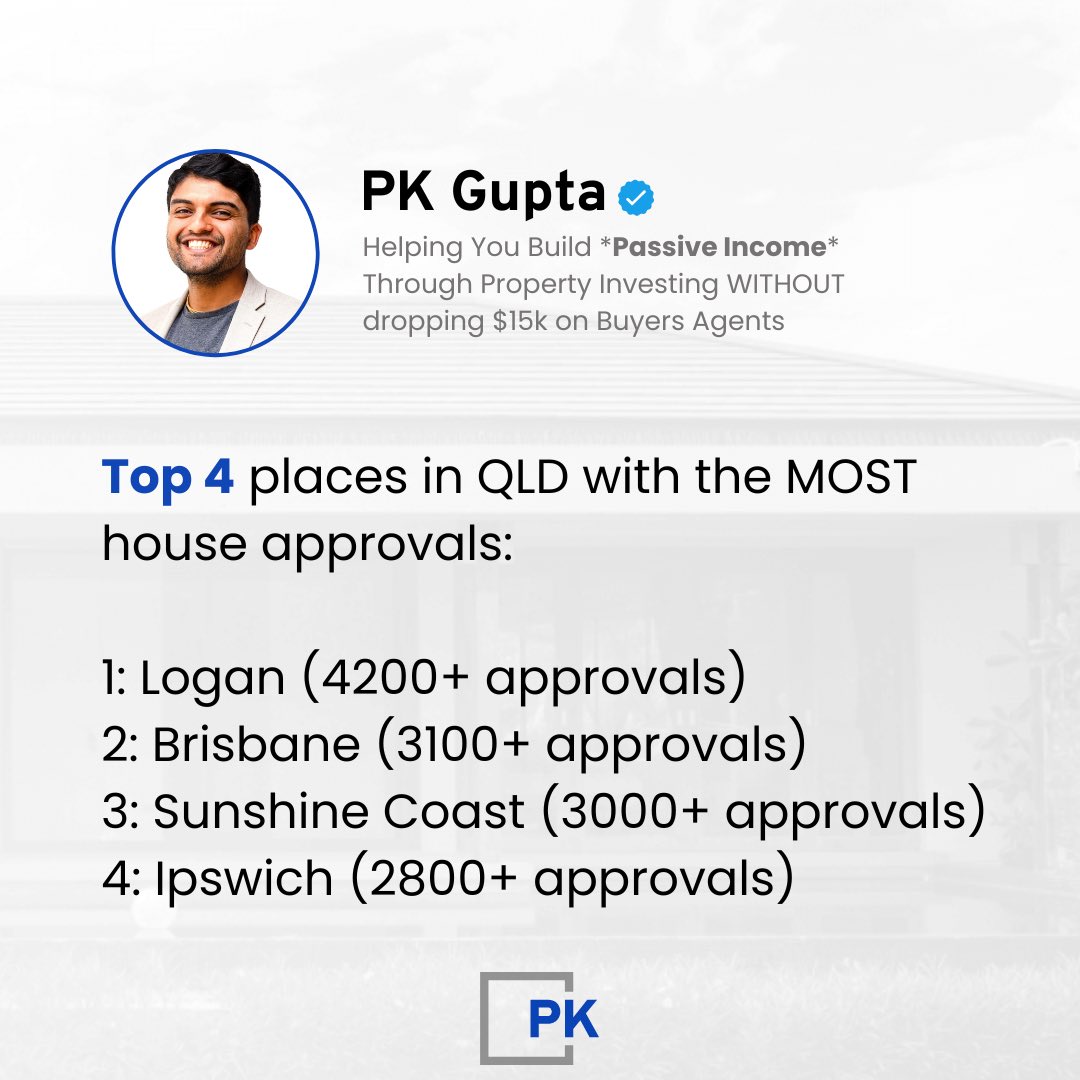 These are the top 4 places in Queensland that have the most house approvals. Is this good or bad for investors in Queensland? #realestate #realestatelife #realestateinvestor #realestateinvesting #passiveincome #propertyinvestment #investmentproperty #investment…