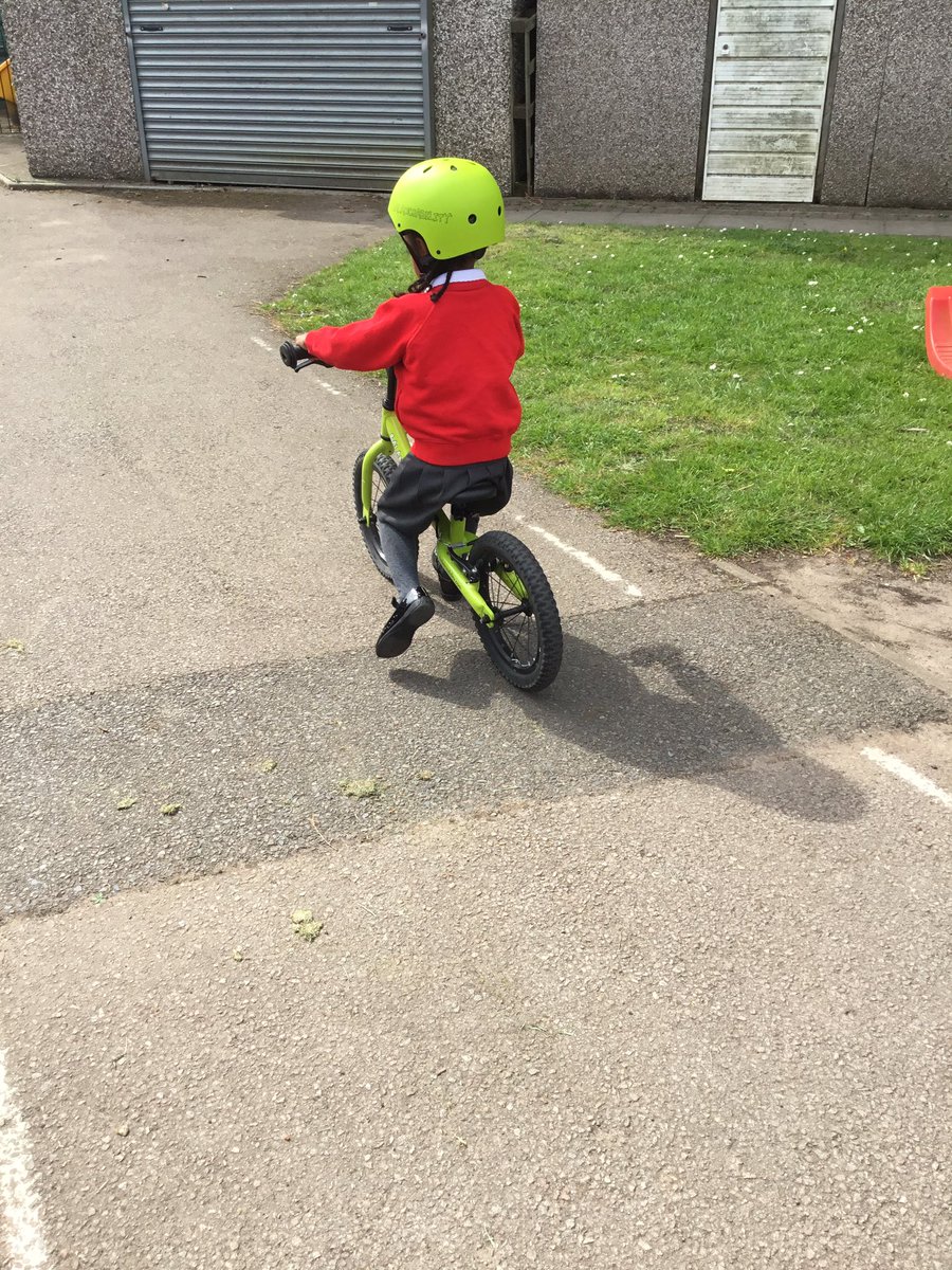 We introduced a new activity outdoors this week …. This required lots of skill, balance and resilience ! 
We made sure we stayed safe by wearing our helmets.