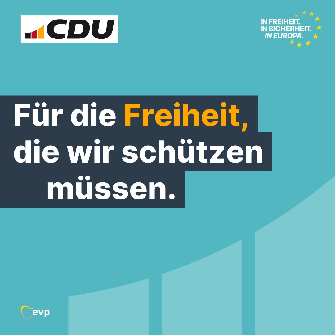 Das geeinte Europa ist für uns ein Projekt des Friedens und der Freiheit. Eingebunden in die transatlantische Partnerschaft hat Europa den Völkern des Kontinents und besonders uns Deutschen die Sicherheit gegeben, die ein freies und gutes Leben braucht. Europa ist ein Beweis