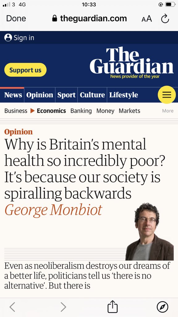 The column by @GeorgeMonbiot today does a great job of explaining the big picture of why we are struggling so much in Britain: neoliberalism. Every person who is able to pay attention to #relationships in their family or organisation helps to counteract its immediate impact.