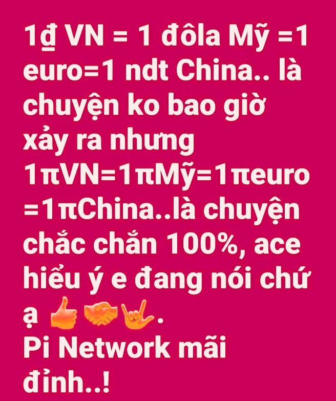 Anh em hãy Việt Nam hãy cùng nhau kiên nhẫn chờ đợi Pi networks
