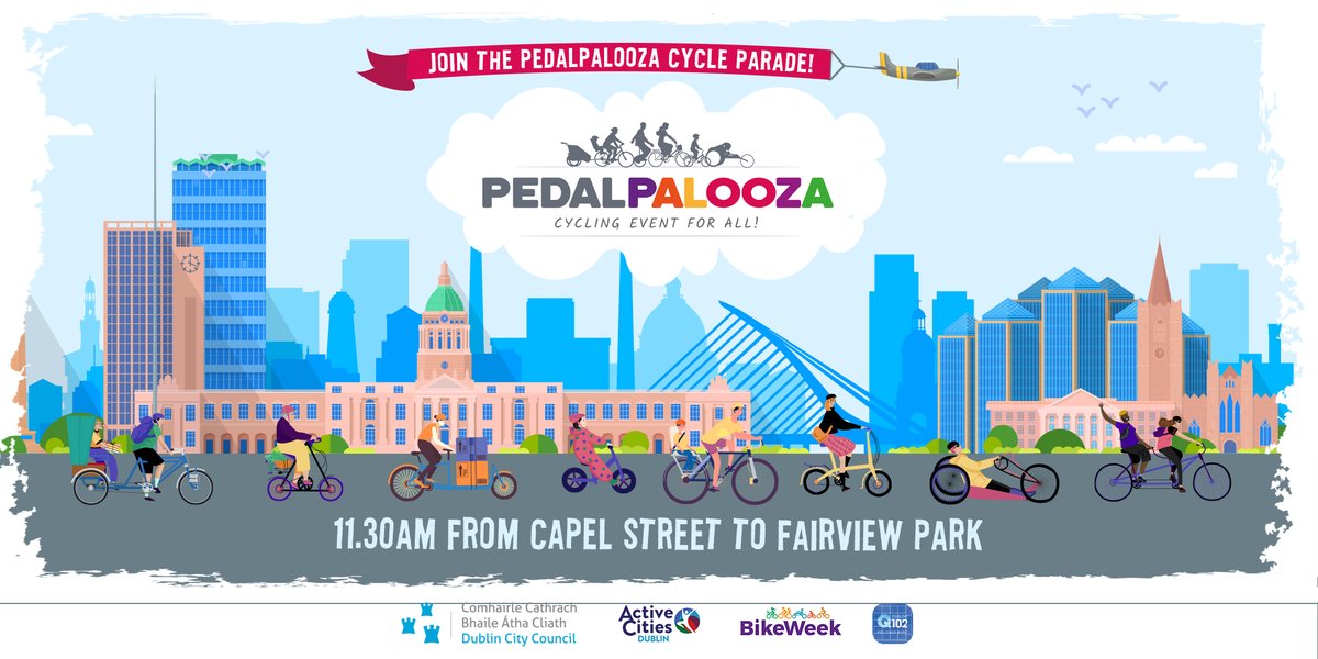 Do you need a bike for the Pedalpalooza cycle parade? dublinbikes are offering a free 6 hour pass for Sunday 12th May. To avail of this offer sign up on the official dublinbikes app, tap on the subscription option and choose ‘dublinbikes Pedalpalooza Pass’ #cycledublin #bikeweek