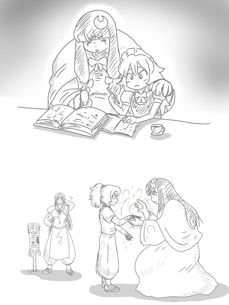 メイドの日だけど具合悪くて絵描くのだるいから過去絵でごまかす。
俺の脳内二次設定では、咲夜さんはパチュリー様に小さい頃から教育受けてて教師と生徒みたいな関係だと思ってる。
あと美鈴とレミリアお嬢の二人も加わって咲夜さんに武術の英才教育してる。