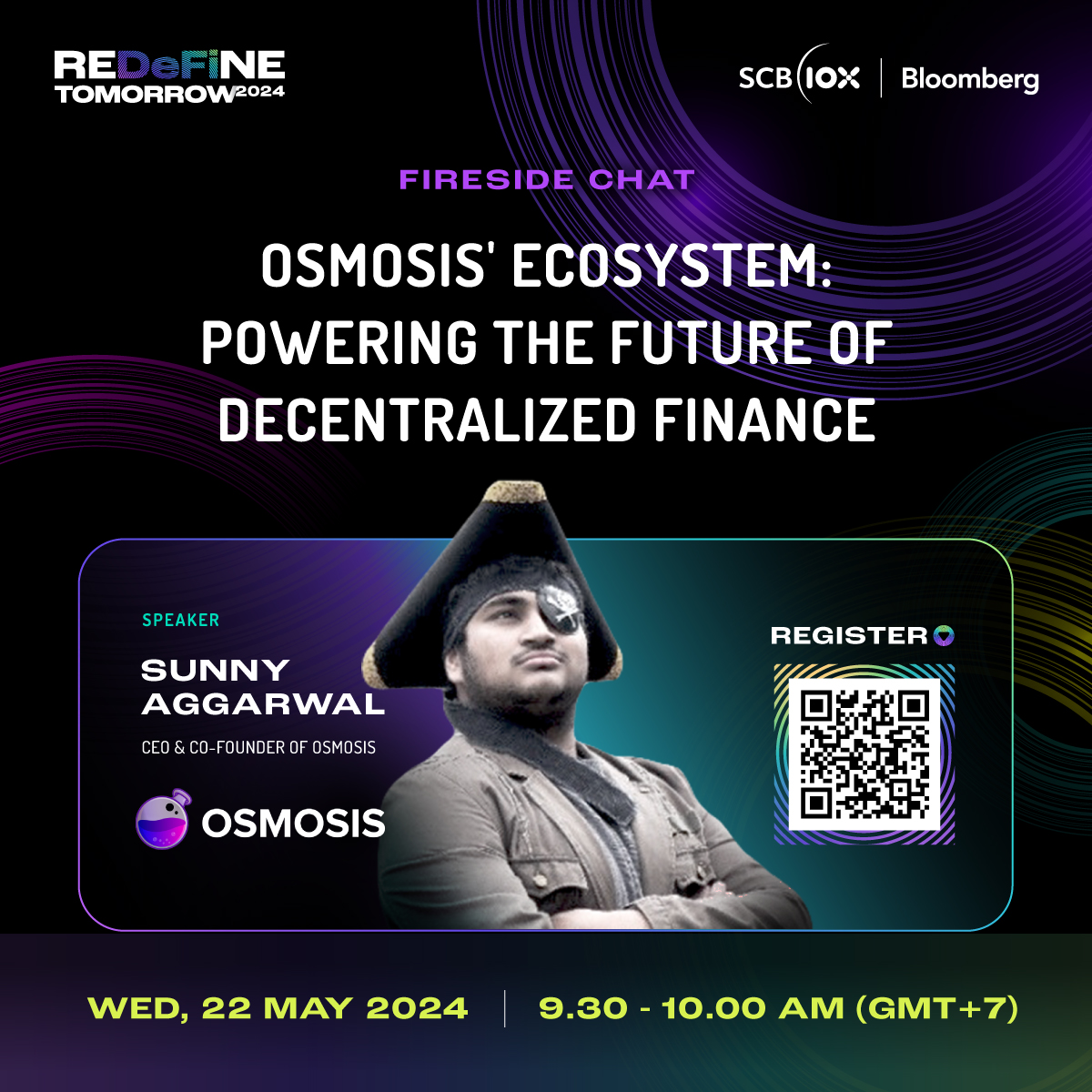 Meet the speaker at #REDeFiNETOMORROW2024 / 21-22 May 2024 Fireside Chat: Osmosis' Ecosystem: Powering the Future of Decentralized Finance @sunnya97 of @osmosiszone Free ticket: bloombergevents.com/SCB10x_2024