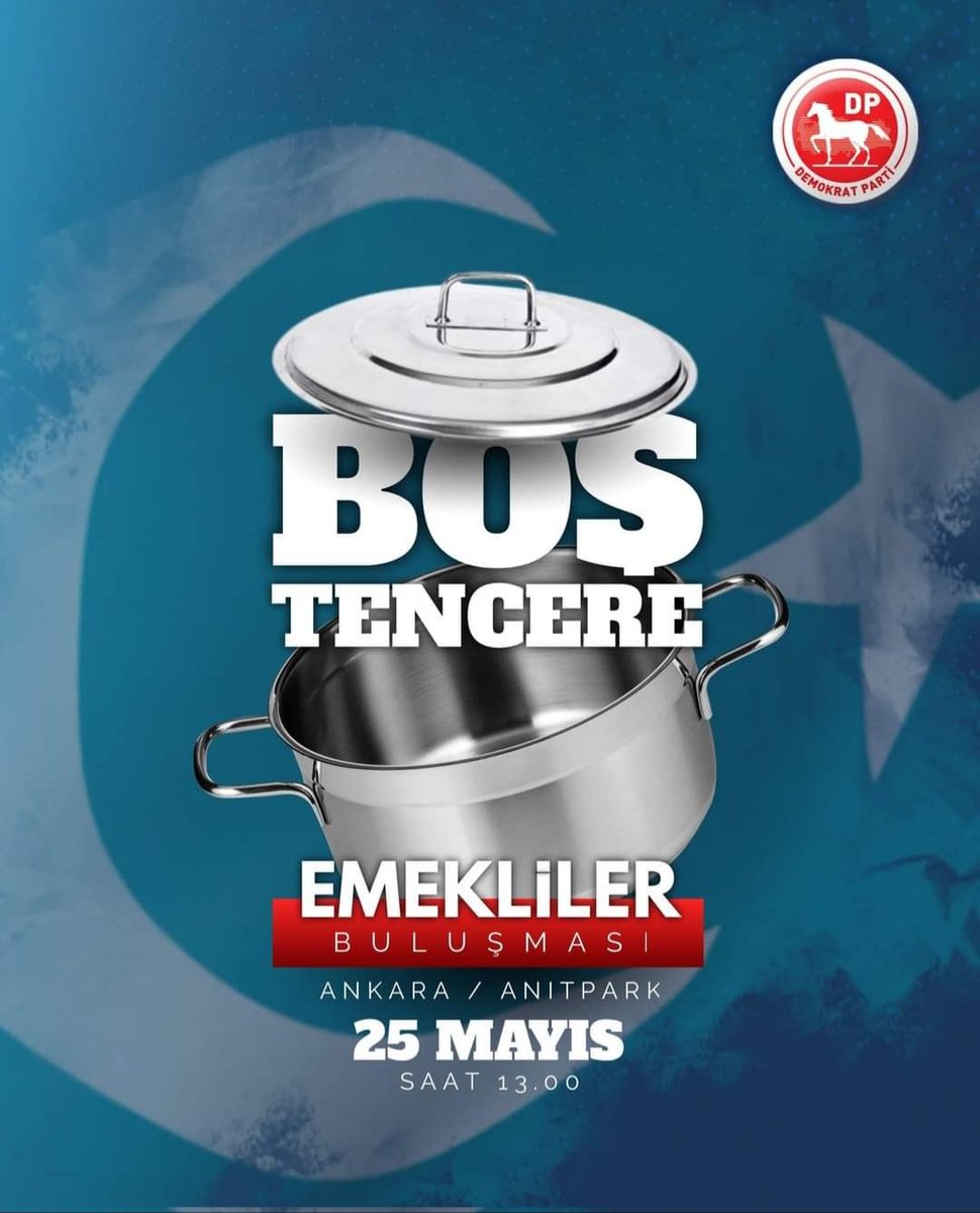 EMEKLİLERİN feryadını Bağdattaki sağır sultan bile duydu AKP ve Erdoğan duymadı
Hep birlikte Emeklilerin sesini duyurmak için

📅 25 Mayıs 2024 Cumartesi 
🕤 Saat 13.00
📌 Ankara/Anıtpark

Tüm vatandaşlarımızı bekliyoruz
<a href="/DpGultekinUysal/">Gültekin Uysal</a> 
<a href="/fatihportakal/">fatih portakal</a> 
#EmekliTürkiyeninGündemi