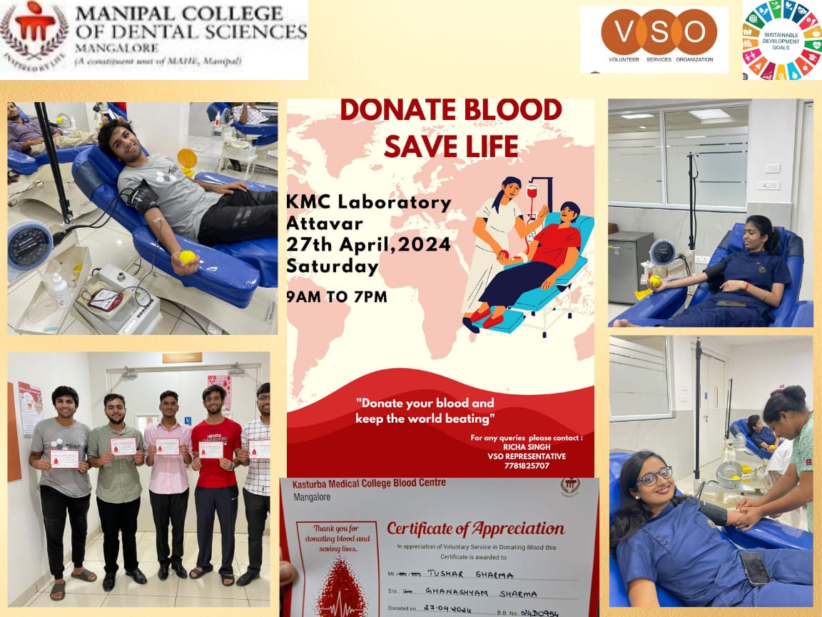 Blood Donation Drive 
#mahemanipal #mcodsmlr #mahe_manipal #mcodsmangalore
