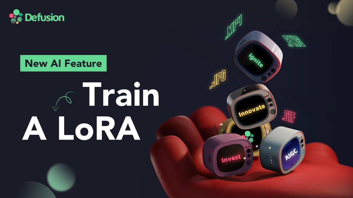 🎨Introducing the New Feature on DeFusion: Train A LoRA 🎭 app.defusion.ai/trainModel With LoRA (Low-Rank Adaptation), training on unique styles and characters is just the beginning. You can teach Diffusions different concepts, such as styles and characters. #AI #Web3 #AIGC