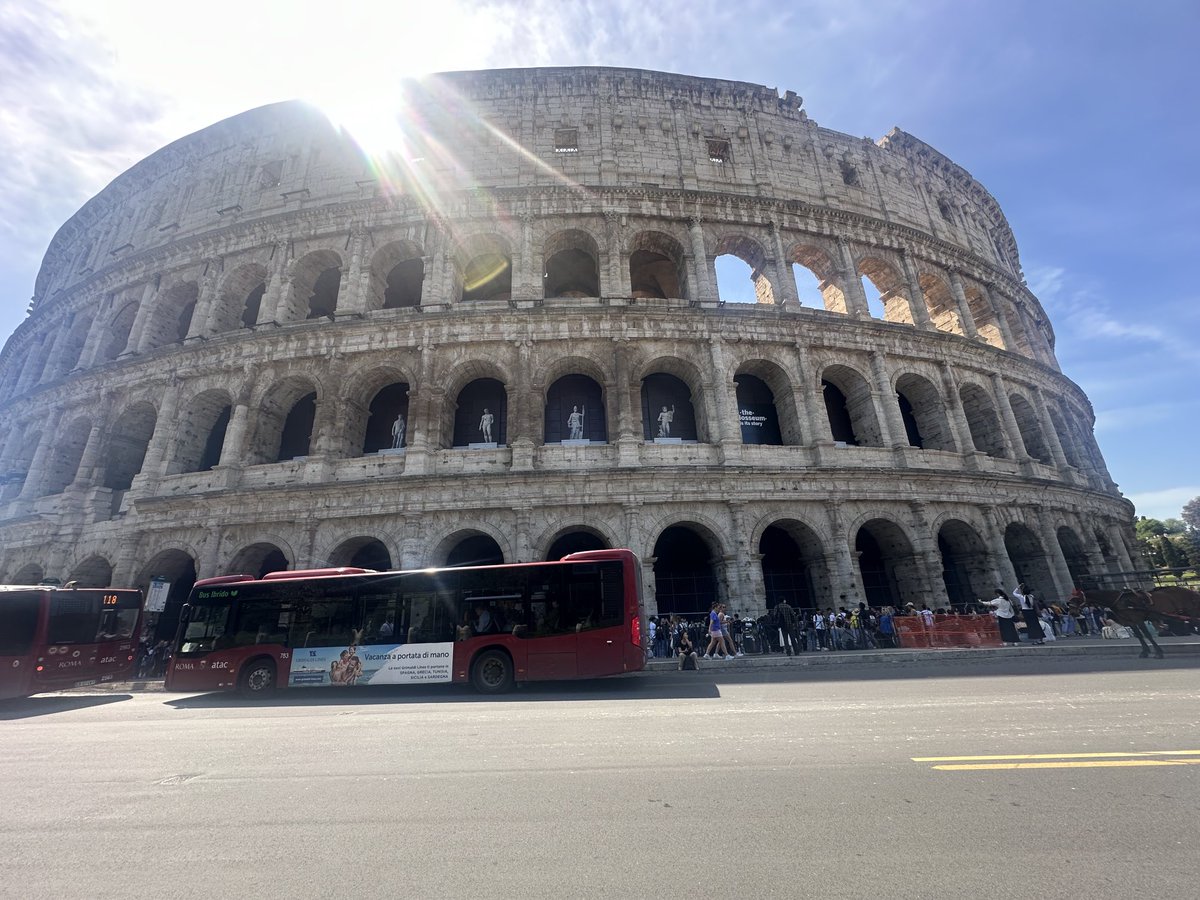 Greetings from Rome where @NYCMayor Eric Adams is visiting to speak at a conference and meet Pope Francis. One of his first stops is the site of the Metro construction stop at the Colosseum.