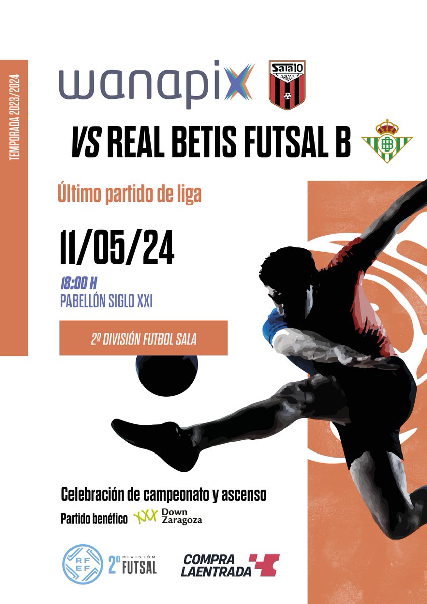 WanapixSala10's tweet photo. Mañana disputaremos el último partido de la temporada y hay muchos alicientes para no perdérselo

☺️Entradas a 2€  (la taquilla se donará a @DownZaragoza)

😢Despedida de Reta 

🏆 Recepción del título de Campeones de Segunda División

🪪 Inicio de la Campaña de Abonados 24-25 https://t.co/psgQBpdrMC