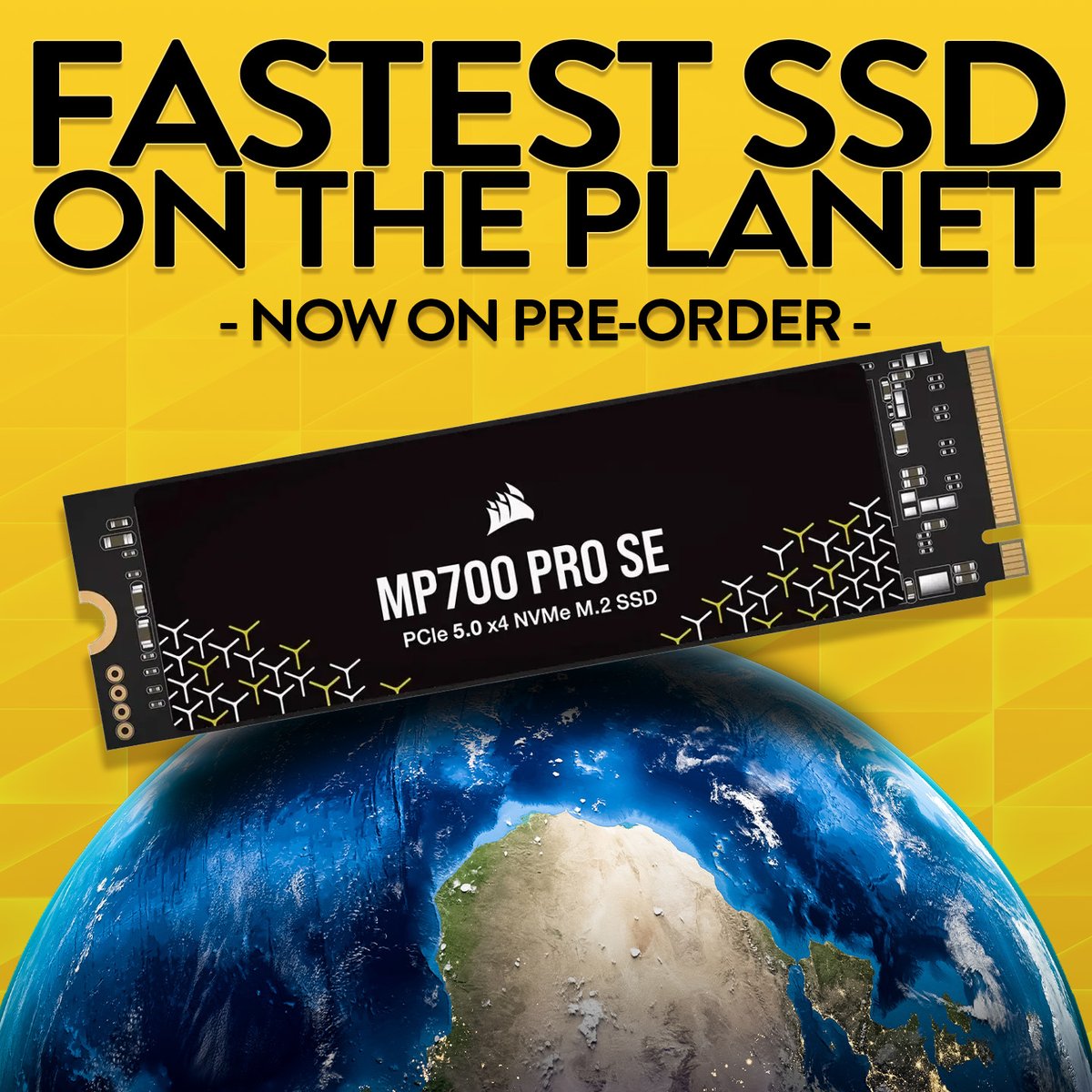 Introducing the fastest SSD on the planet, now available for pre-order at AWD-IT! It is THAT SSD!🔥 🔥 Up to 14,000MB/s Read! 🔥 Up to 12,000MB/s Write! 🔥 Up to 4TB capacity! 🔥 PRE-ORDER NOW > tinyurl.com/33nxbvth @CORSAIR #pcgaming #gaming #corsair