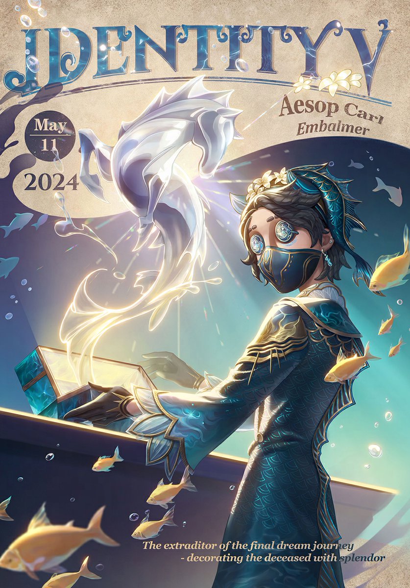 Dear Visitors, 
He relishes his role as a serene guardian, guiding souls along the tranquil shores of eternity. Today on his special day, let’s say Happy Birthday to Aesop!
#IdentityV #Embalmer #Birthday