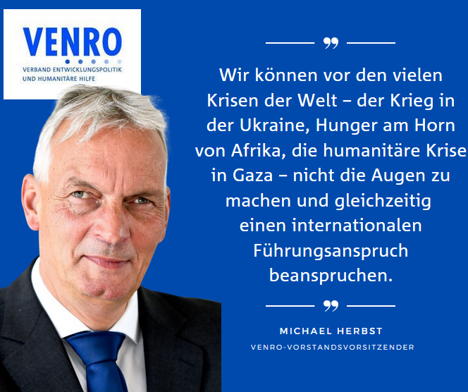 „Die Anmeldung von ausreichenden Mitteln für die Humanitäre Hilfe und Entwicklungszusammenarbeit ist keine Frage von Wunschzetteln, sondern die Erfüllung von Bedarfen“, erklärt unser Vorsitzender @MichaelHerbst_ mit Blick auf die Äußerungen von @c_lindner. #WeltWeitWichtig