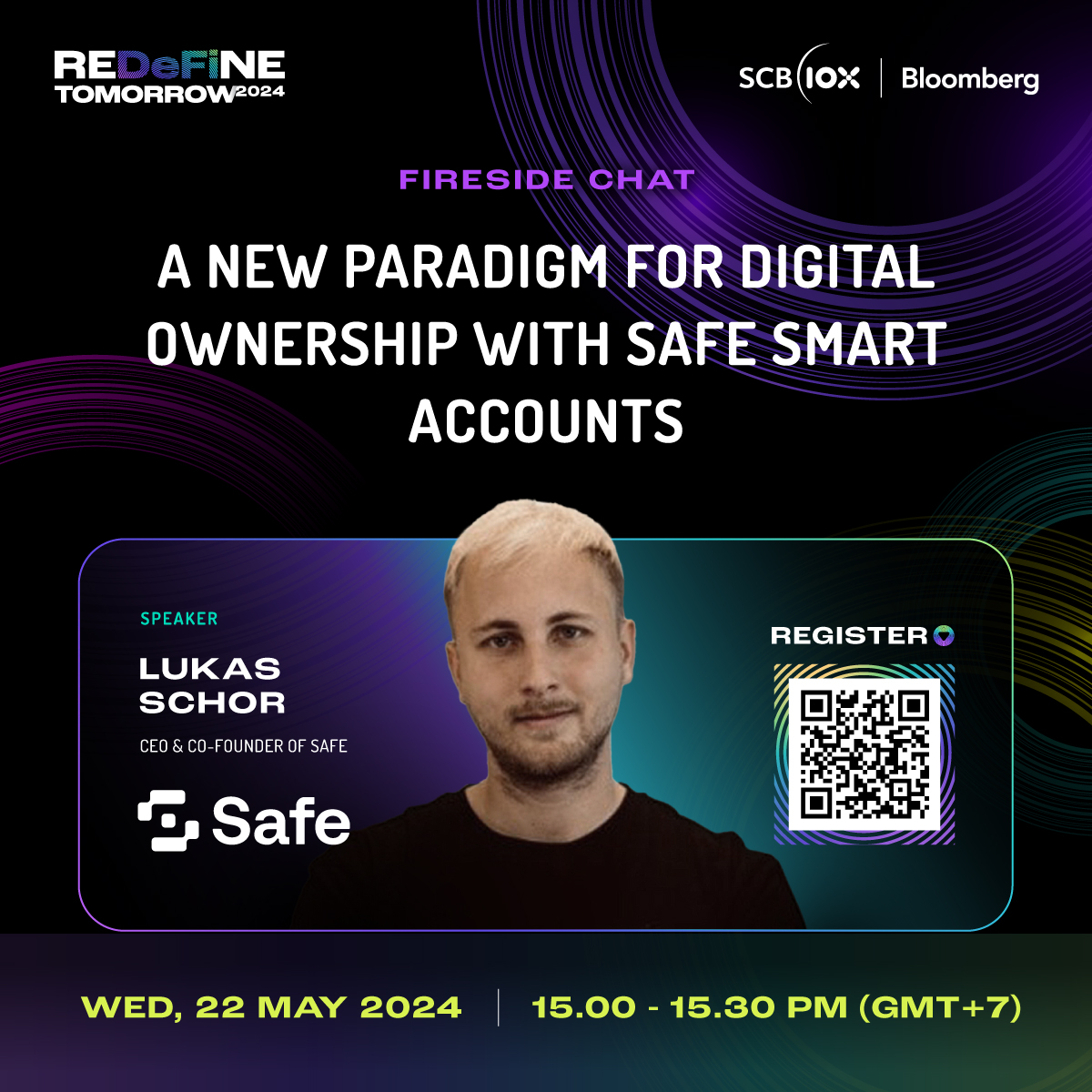 Meet the speaker at #REDeFiNETOMORROW2024 / 21-22 May 2024 Fireside Chat: A New Paradigm for Digital Ownership with Safe Smart Accounts @SchorLukas of @safe Free ticket: bloombergevents.com/SCB10x_2024