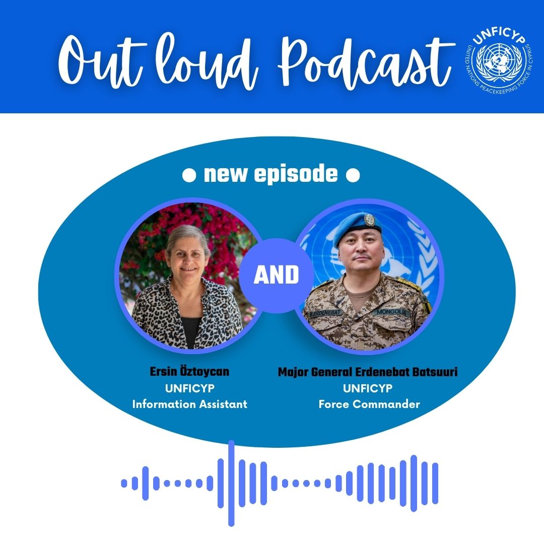 Tune in to #UNFICYP's podcast and listen to the Mission's Force Commander, Maj Gen Erdenebat Batsuuri, of #Mongolia 🇲🇳 talk about his experiences in @UNPeacekeeping operations, his impressions of #Cyprus and the work of our peacekeepers. #A4P #PKDay 🎧 on.soundcloud.com/FqJXEgACnzx4SQ…