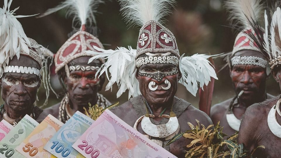 Adamların parayı koyacak cepleri yok ama parası bizden değerli..... 1 Papua Yeni Gine Kinası = 8,35Türk Lirası