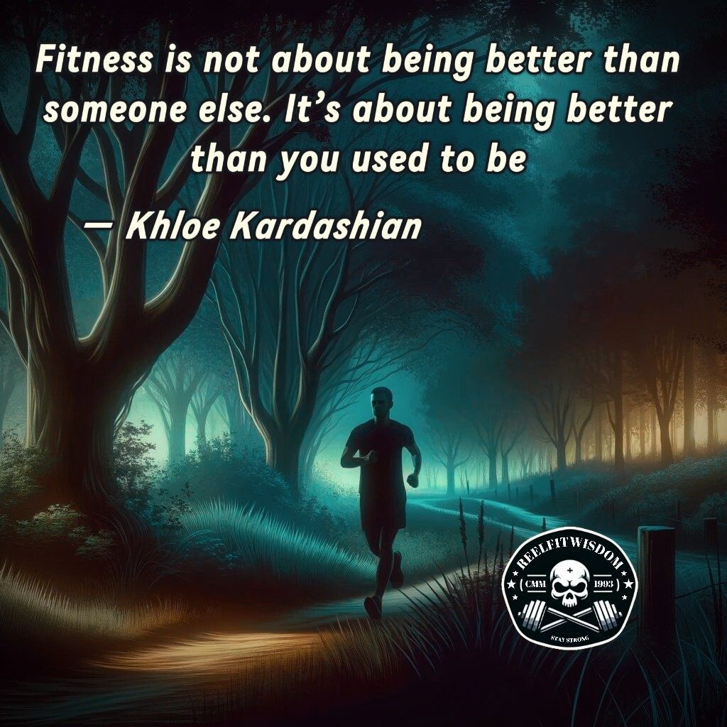 'Fitness is not about being better than someone else. It’s about being better than you used to be.' - Khloe Kardashian 💪 Focus on your own journey and progress! #FitnessJourney #Progress