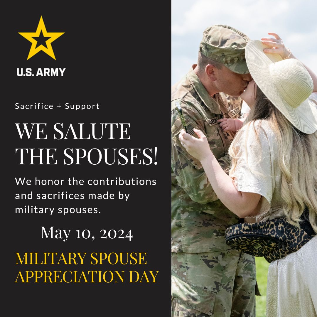 From holding down things at home while your loved one is deployed to navigating PCS moves and building a community wherever you go, you do it all with grace and grit. Thank you, Military Spouses, for your service! #MilitarySpouseAppreciationDay
