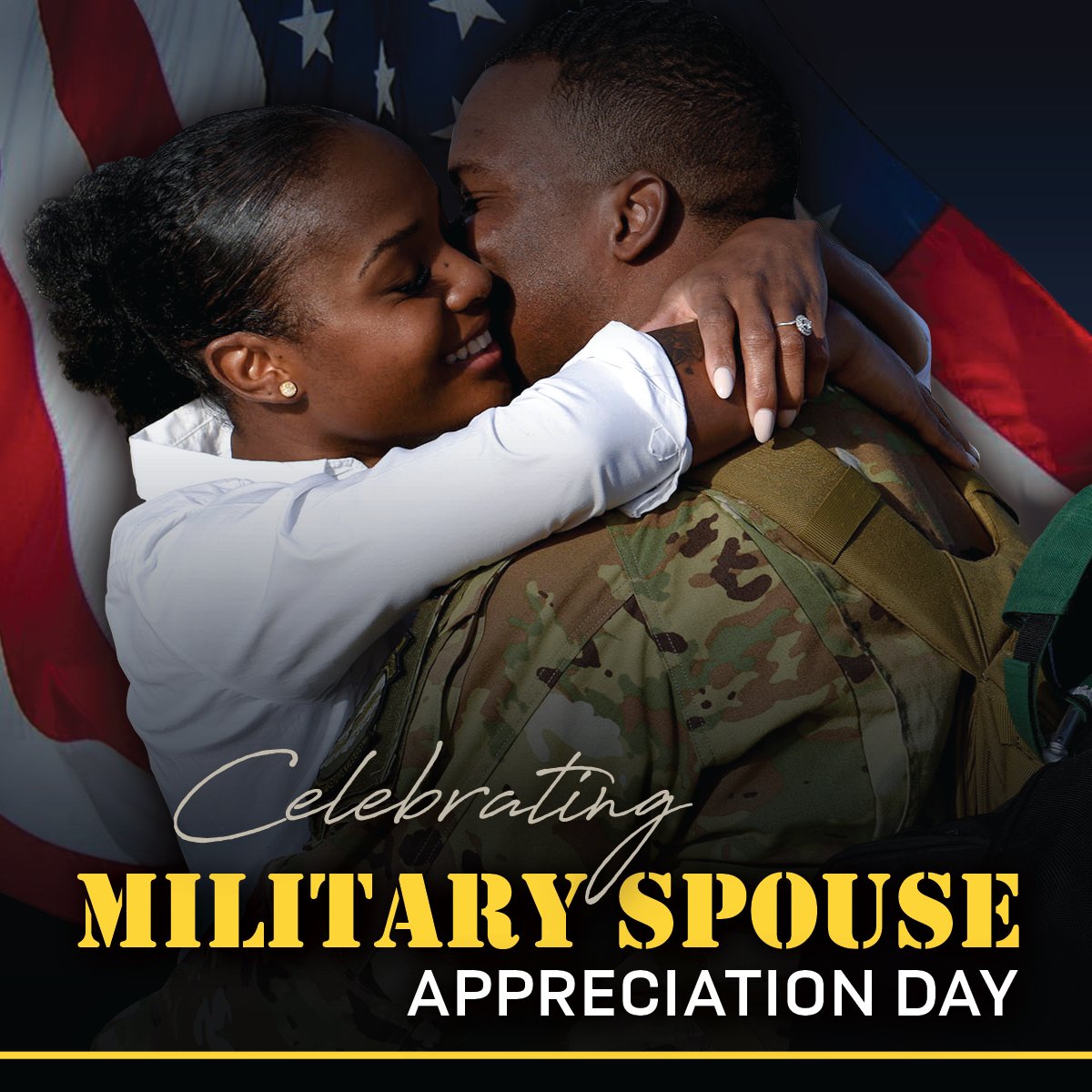 On Military Spouse Appreciation Day, we'd like to recognize a very important part of our U.S. Army Team... We're lookin' at you, spouses, we don't know how we could accomplish the mission without you! #StrongerTogether #MilitarySpouseAppreciationDay