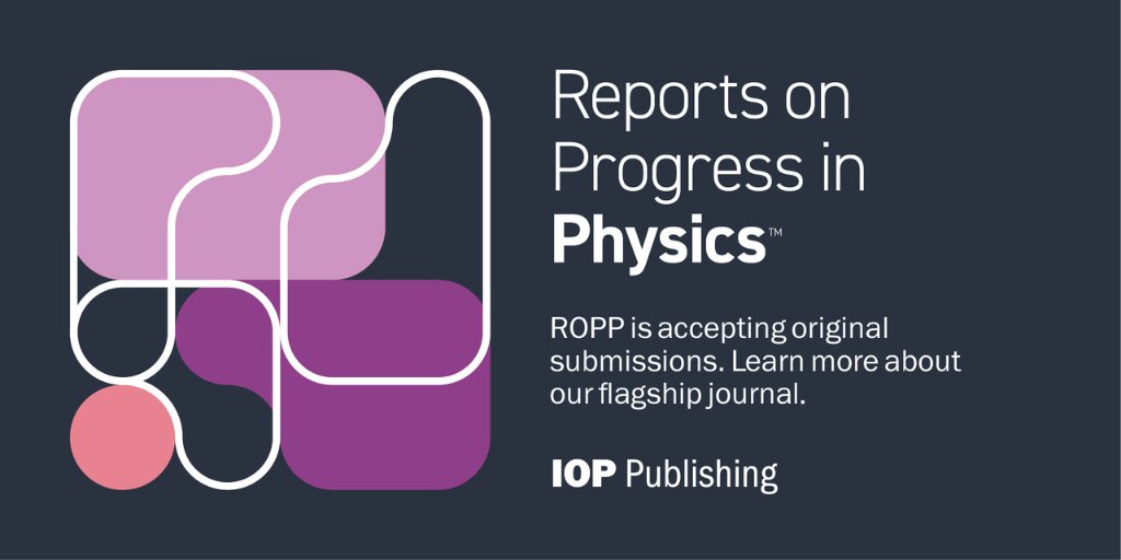 Looking to publish in a high-impact journal? When you publish with Reports on Progress in Physics, as part of a society-owned publisher, 100% of our profit goes towards scientific good. @ROPPhysics also offers hybrid publishing options & APC waivers. ➡️ow.ly/ZZ6a50RqSmb