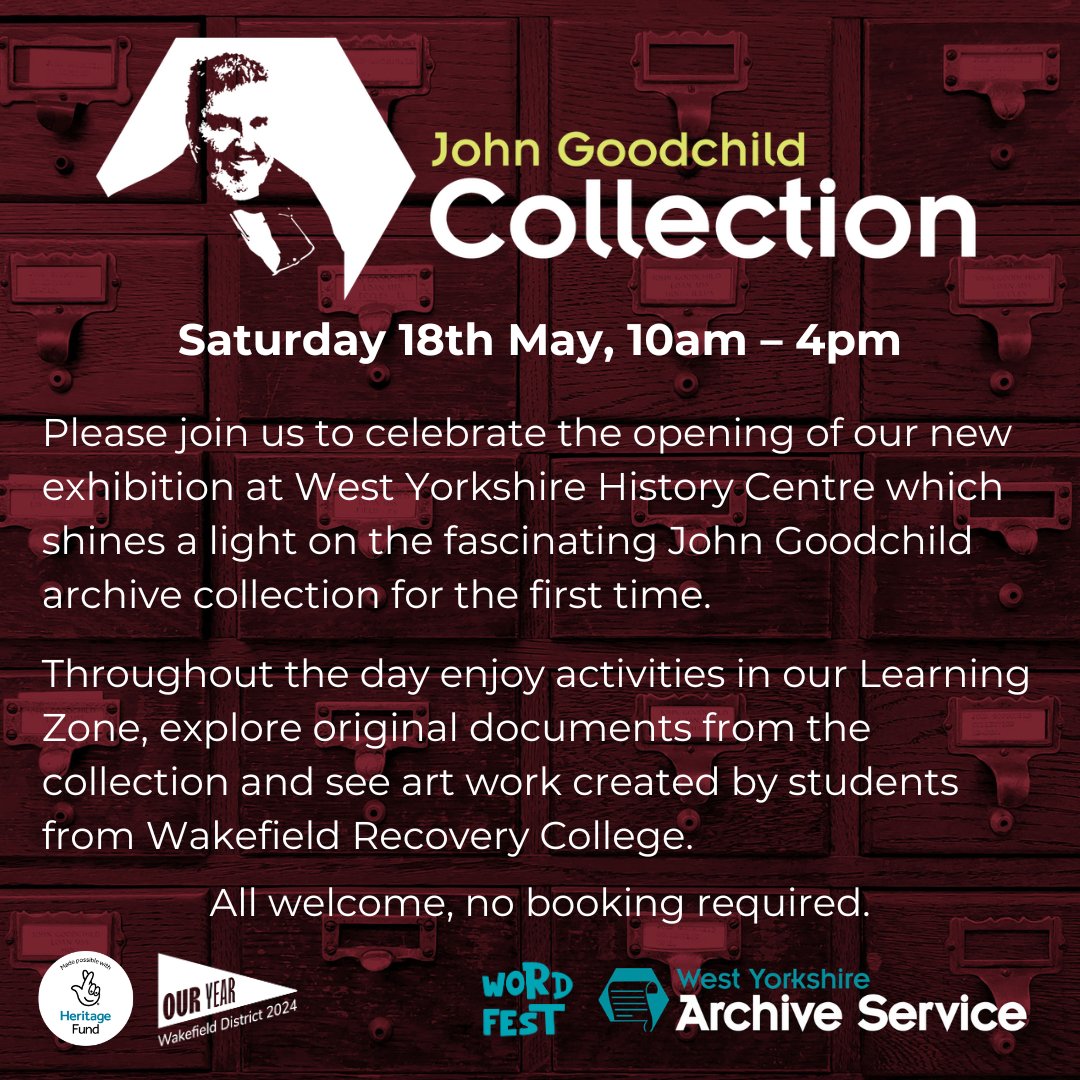 A date for your diary! Join us for the opening of our new exhibition #JohnGoodchildCollection. Explore our cabinet of curiosities and explore items from this fantastic collection! All welcome, family friendly activities in our Learning Zone. @ouryear2024 @experiencewakefield