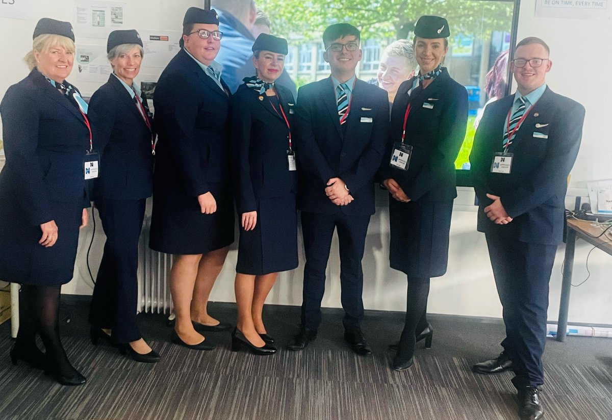 Cabin Manager, Anna, and her team  from Newcastle Airport shared a day in the life of a @TUIGroup crew member.

As well as anwsering questions from the students, the team talked about training, uniform, rosters and both long and short haul flights. ✈️

#TravelAndTourism
