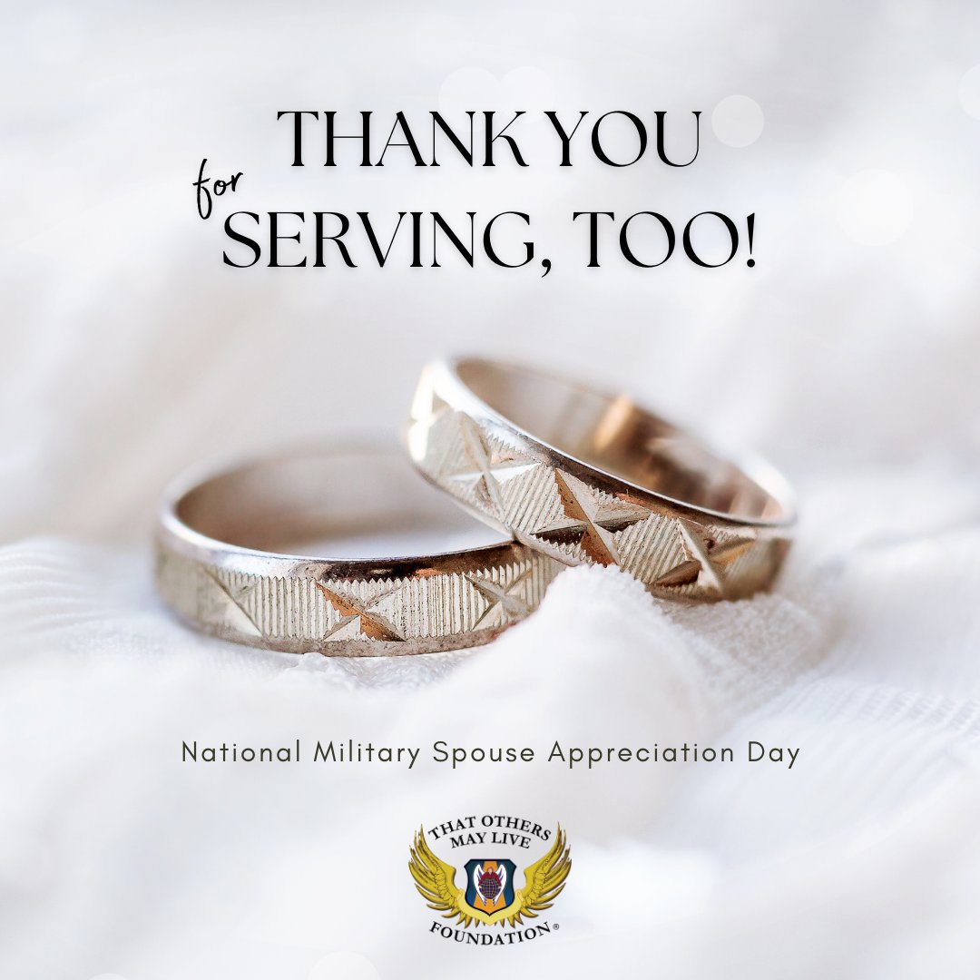 🥰💍Military spouses are crucial in supporting their service members through deployments, handling household duties, and providing unwavering support. Take the time to show your appreciation and thank the military spouses in your life! 💍🥰#grateful #militaryfamilies #tomlf