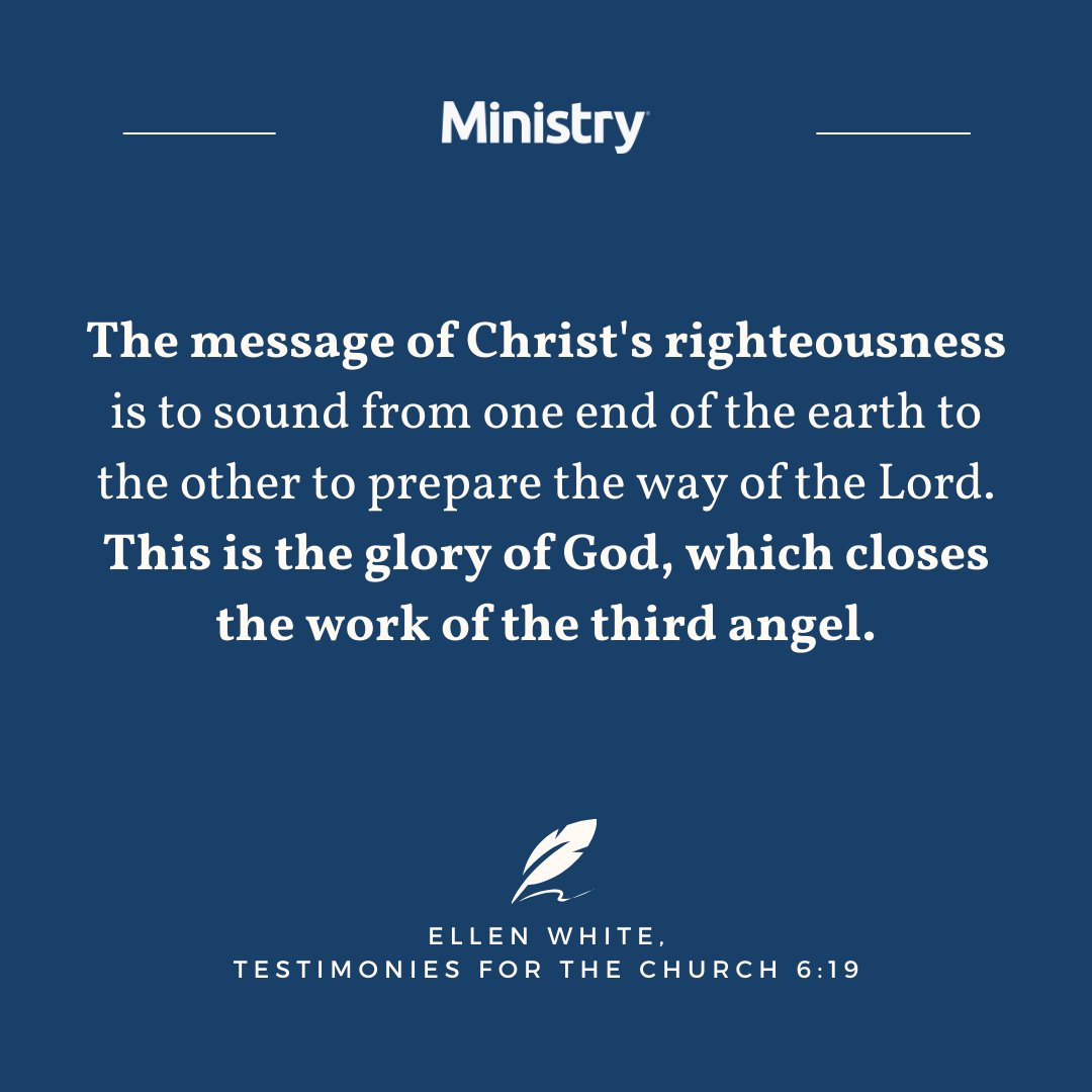 The message of Christ's righteousness must resound worldwide, paving the way for the Lord's return. Let's leverage every communication channel to share this glorious truth and prepare hearts for His imminent coming. 

#witnessingforchrist #greatcommission