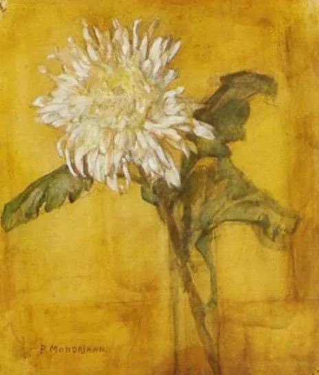 Piet Mondrian Chrysanthemum 1908 #Mondrian #Flowers #virtualcollection24