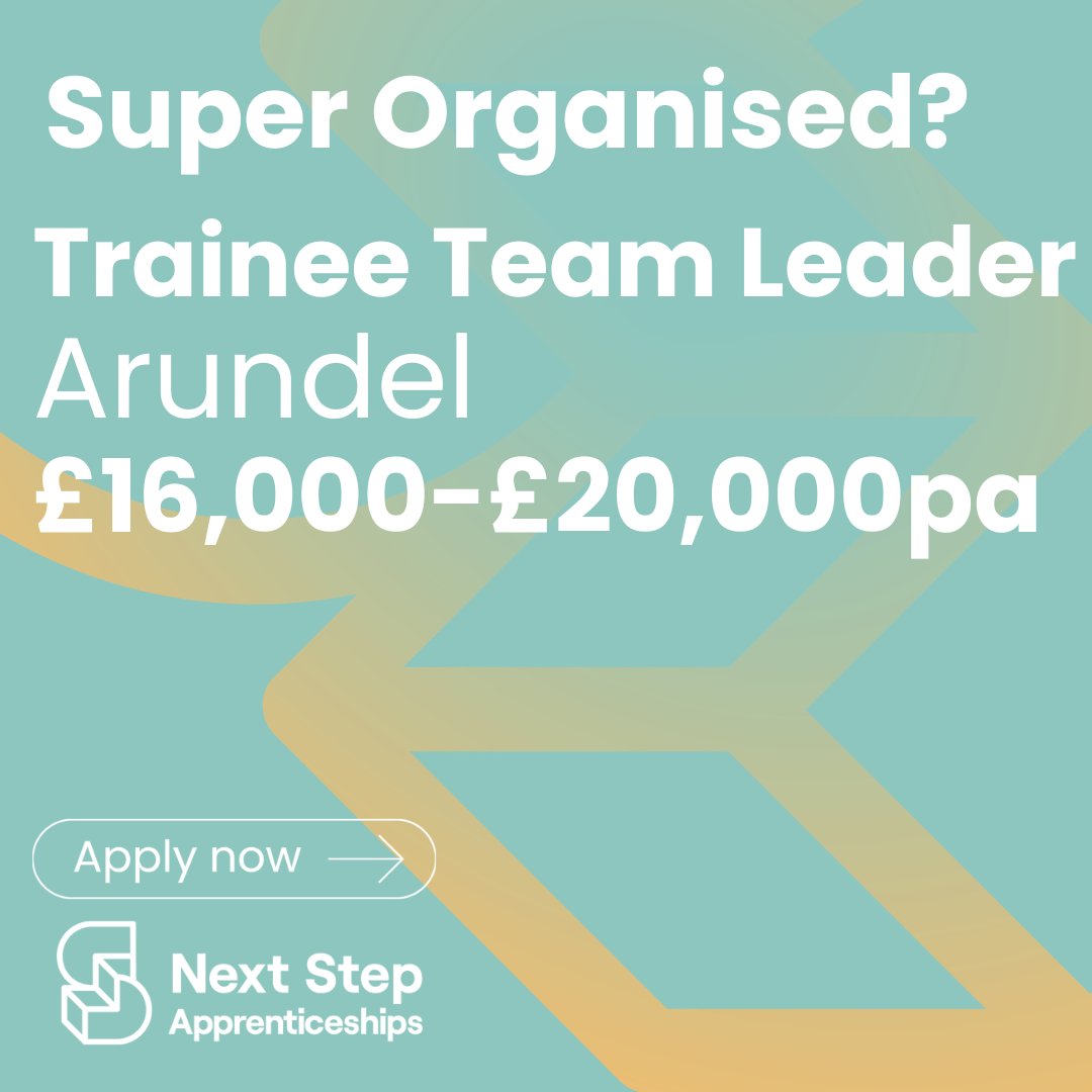 TRAINEE TEAM LEADER - £16,000 - £20,000 - Arundel

Apply now - nextstepapprenticeships.co.uk/jobs/trainee-t…

#TraineeTeamLeader #Arundel #NextStepApprenticeship