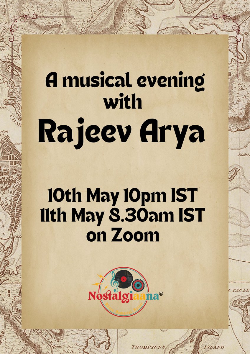 📻 Fabulous Friday 📻 

Friday means Member Presentation & Member Presentation means a treat of good songs & here we are with another treat. This one comes from Rajeev Arya.
Join us today & tomorrow.