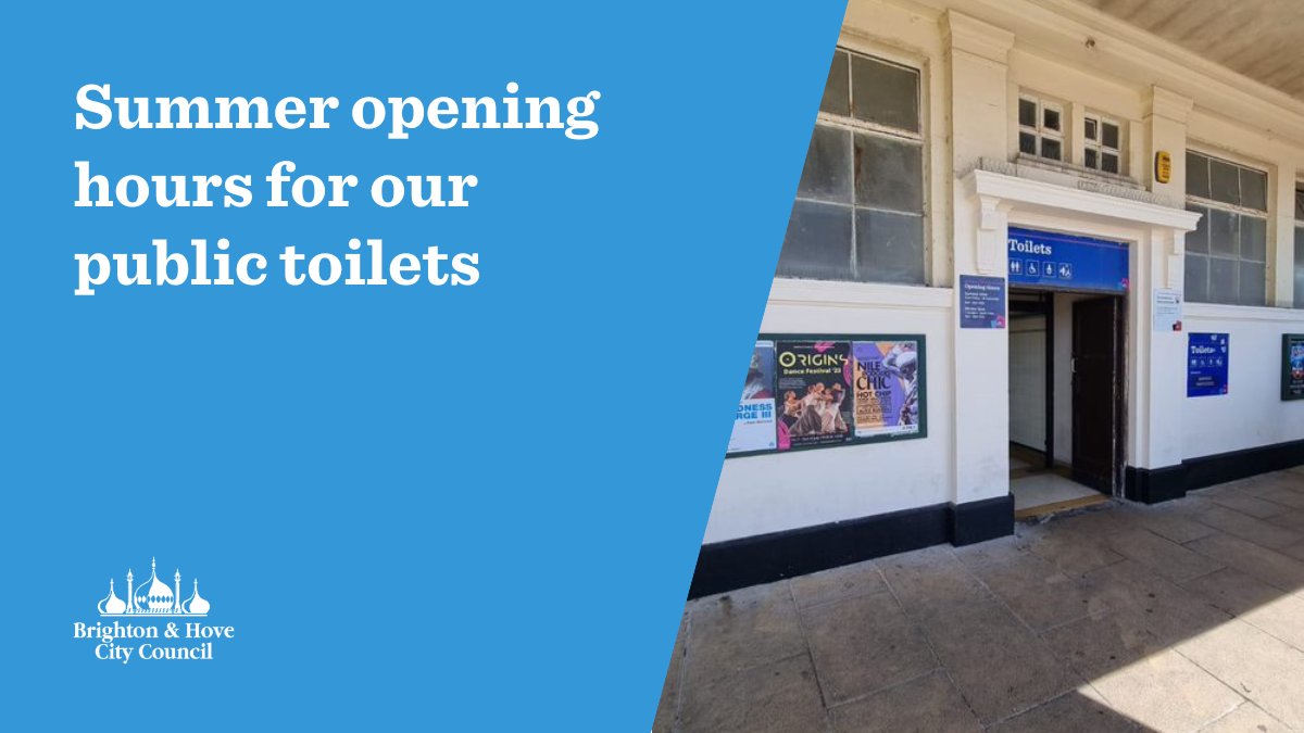 The forecast is looking great this weekend! 😎 Out and about around the city? Our public toilets are now open longer for the summer with our busiest seafront sites open from 9am - 8pm. More information about public toilet opening times 👉 ow.ly/Zxu850RAeOm