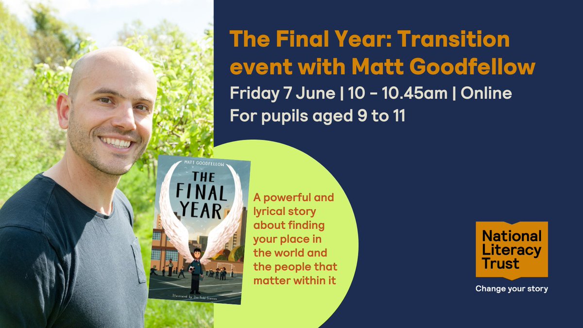 Join us on Friday 7 June for an online event with @EarlyTrain who will share poems from their #BranfordBoaseAward shortlisted book, The Final Year🧚. 

A powerful, lyrical story about finding your place in the world.

More: literacytrust.org.uk/events/school-…