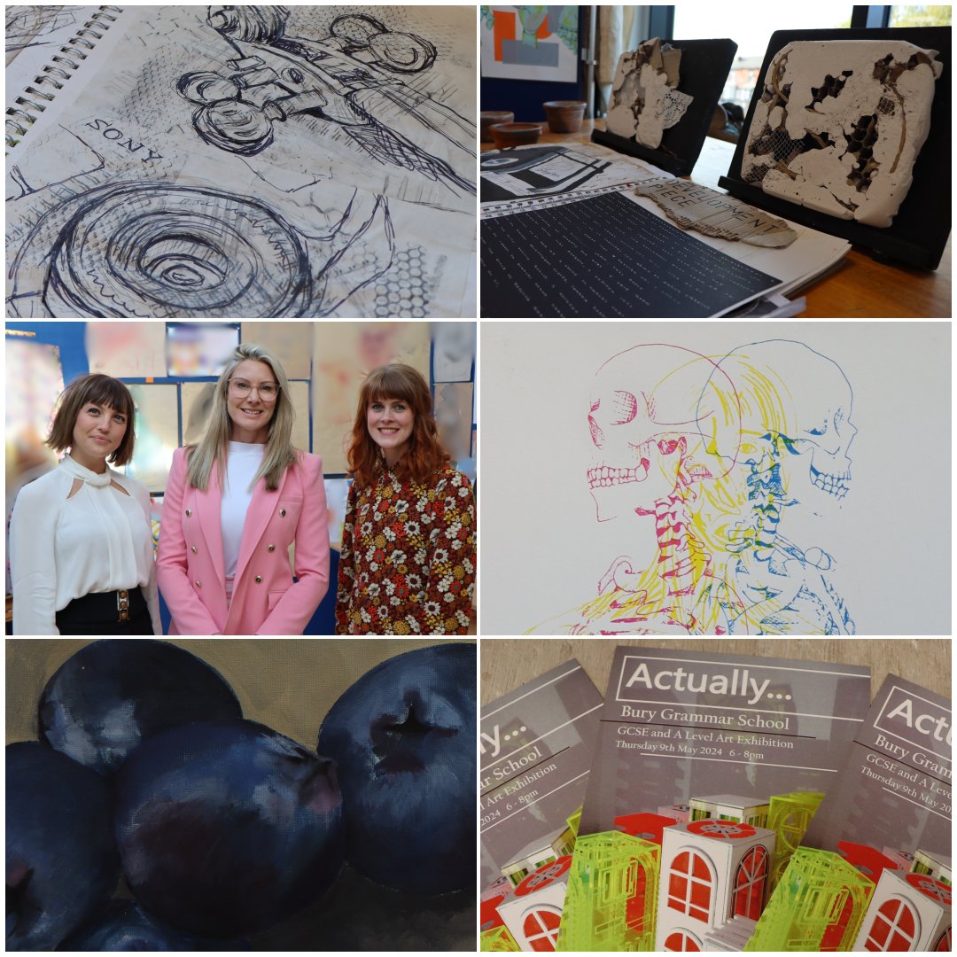 We were pleased to host the annual GCSE & A Level Art Exhibition yesterday evening. Thank you to all who attended - we are extremely proud of our pupils' achievements and wish them the very best with their formal examinations. 🦢 #BuryGrammarSchool #Art #GCSE #ALevel