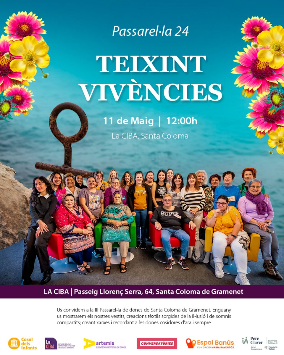 📣DEMÀ se celebra la III Passarel·la de dones de Santa Coloma de Gramenet, on desfilaran els vestits que elles mateixes han dissenyat i confeccionat 🥻  📅 11/05 🕓 12 h 📍  @la_ciba (Passeig Llorenç Serra, 64) 🎫 Entrada gratuïta! Inscriu-t'hi 👉 grameticket.cat/esdeveniment/p…