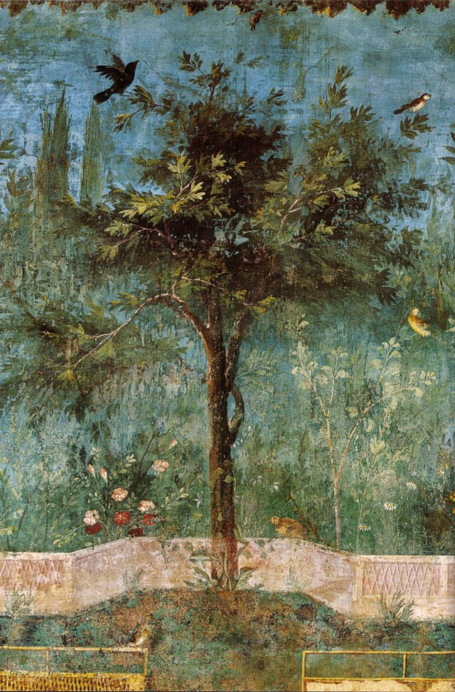 #FrescoFriday

Stunning detail from the fresco from Livia’s villa. The fresco wraps the room making you feel as though you’ve been transported to a faraway place and you have. The artistry of thousands of years calmly envelopes you from birds and fruits to flowers and trees.