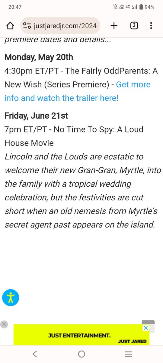 We got some good news, the release date for #NoTimeToSpy has been confirmed. The movie will be airing on 21.6.2024! Now all we need is the official trailer for No Time to Spy: A Loud House Movie! #TheLoudHouse