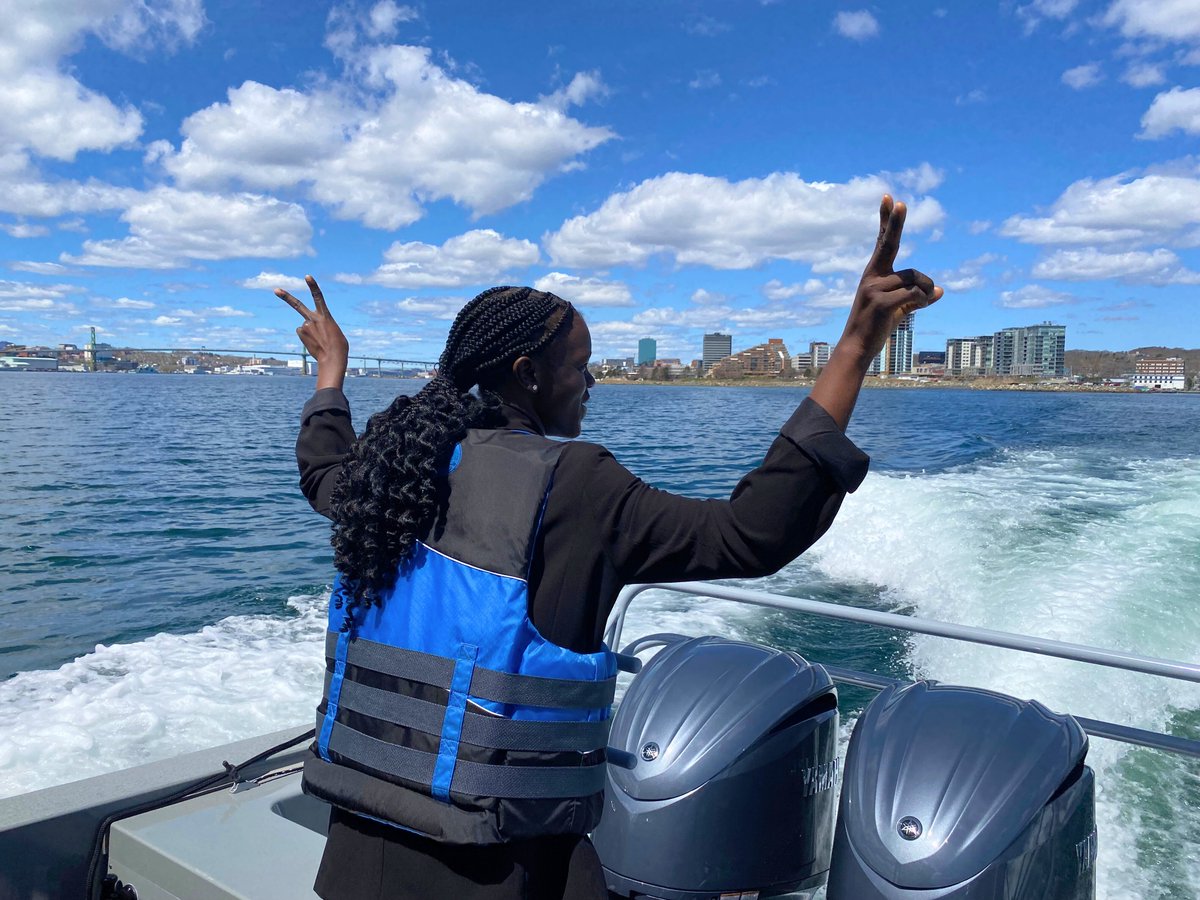 Our new cohort of @COVE_Ocean interns kicked off the summer with a ride around the Halifax Harbour on our marine research vessel. ⚓🌊

Stay tuned for updates as Mary, Aprajita, Hira and Mohammed embark on their internships with SEATAC.

#WelcometotheTeam #COVEInternship
