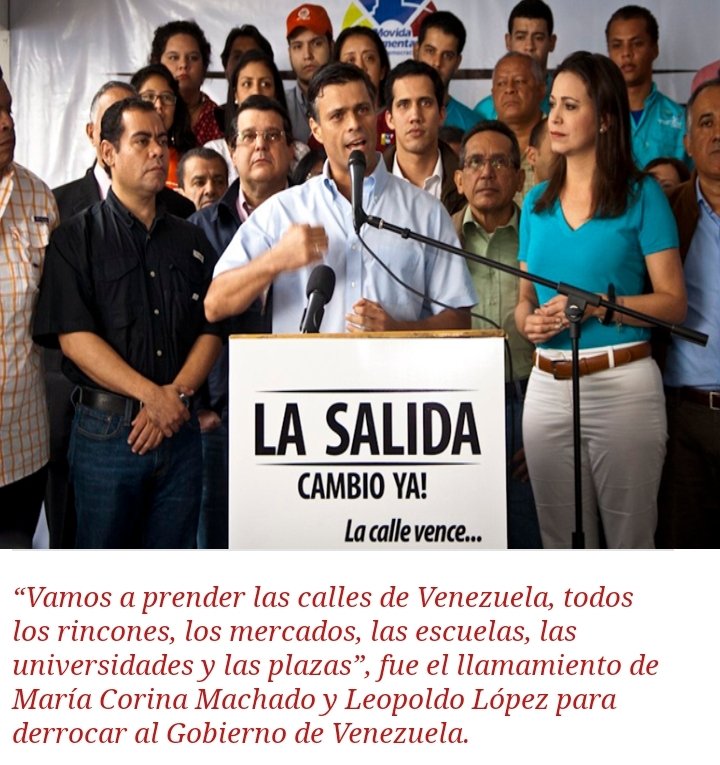LA OPOSICIÓN EN VENEZUELA: 1- Pidió invasión, y ahora promete soberanía. 2- Invocó sanciones, y ahora promete prosperidad. 3- Propicio golpes de estado, y ahora promete democracia. 4- Llamó a guarimbas violentas, y ahora promete paz. ¡PROHIBIDO OLVIDAR!