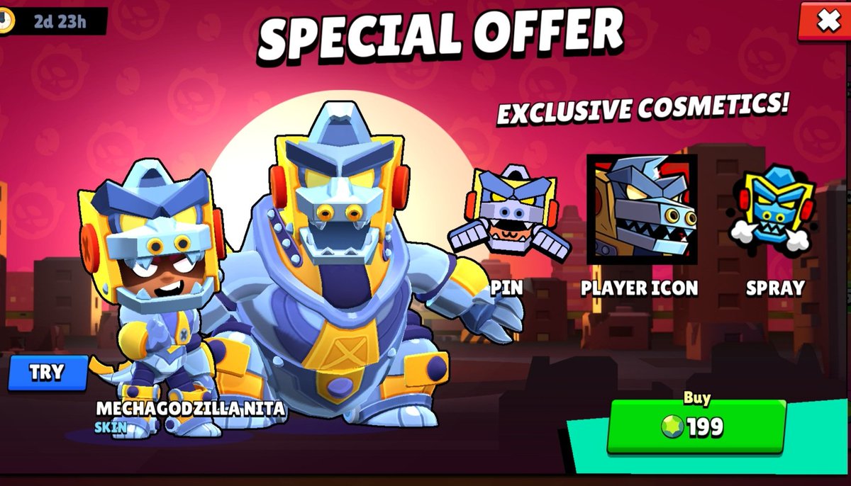 Levi (@fflevi_) on Twitter photo 🎁 GIVEAWAY SKIN NITA 🎁
🏅x2 Pack Skin Nita.
⭐ Retweet  
⭐ Follow <a href="/BScomunidad__/">Community Games</a> + <a href="/FFlevi_/">Levi</a> + @MagicStaysGod 
WINNERS IN  48 HOURS ⏰️
 #BrawlStars #mechagodzillanita 🎁 GIVEAWAY SKIN NITA 🎁
🏅x2 Pack Skin Nita.
⭐ Retweet  
⭐ Follow <a href="/BScomunidad__/">Community Games</a> + <a href="/FFlevi_/">Levi</a> + @MagicStaysGod 
WINNERS IN  48 HOURS ⏰️
 #BrawlStars #mechagodzillanita