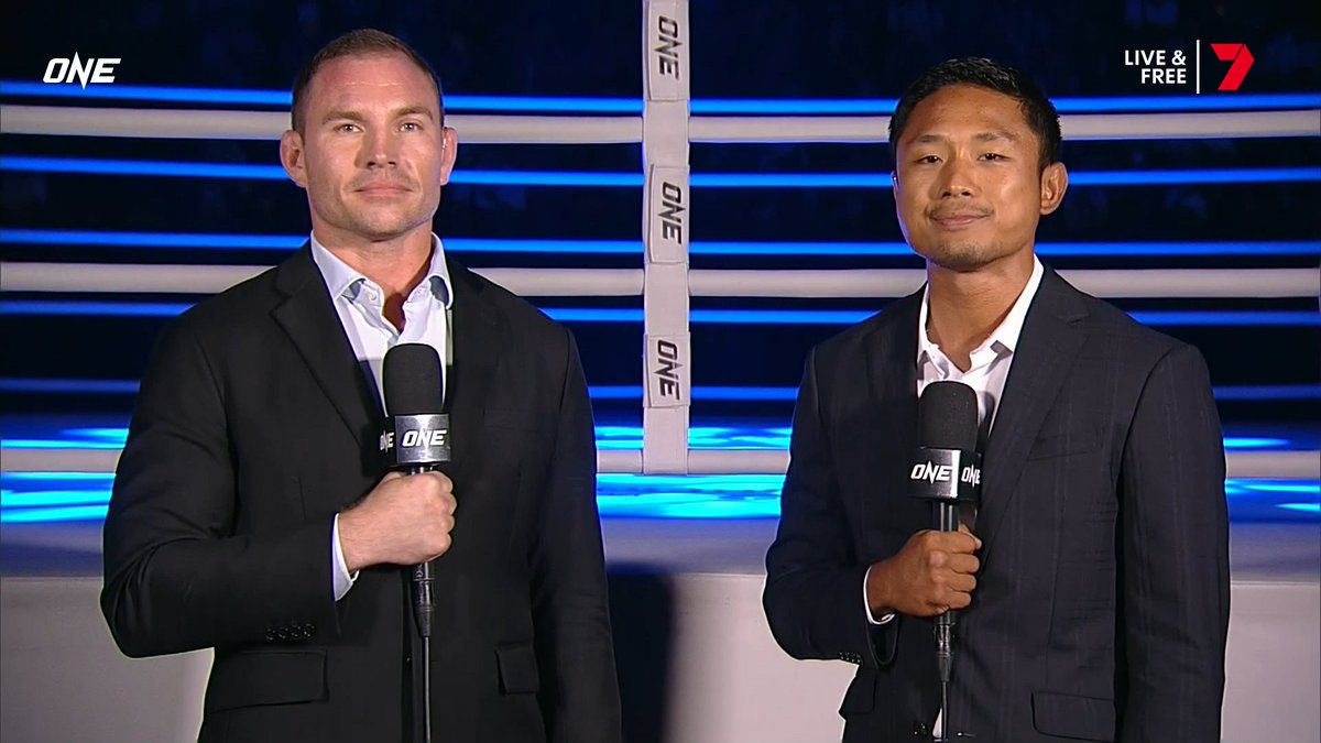 Your commentator crew is suited up and ready for the show 👔🎙️

#ONEFridayFights62 starts NOW on @7plus!

#WeAreONE #ONEChampionship