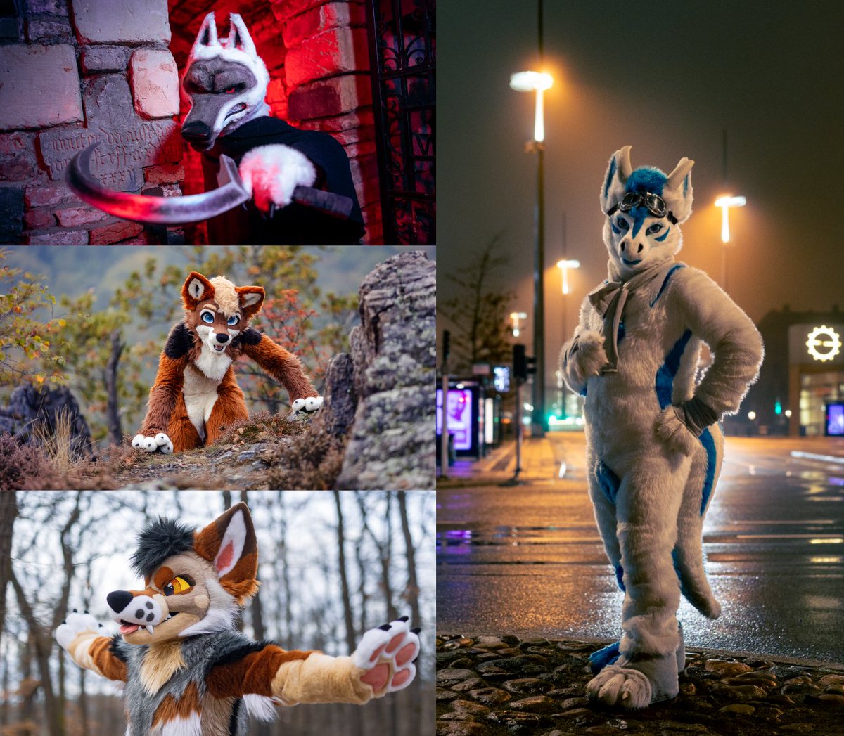 A new batch of wallpapers to sweeten #FursuitFriday for my patrons. If you feel like supporting my work too, link in the comment :)
Yay for the diversity of styles and locations one can find in furry fundom!

🐺 @FaolanPanriel 
🐺 @FlupVolta 
🐺 @jackal_husband_ 
🐲 @Bluehasia