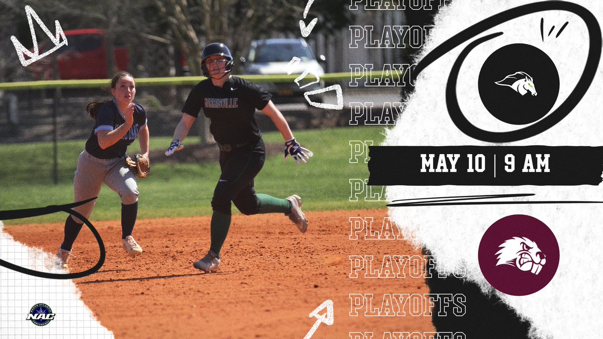 Rise and SHINE Mustangs, it's playoff time! Opening pitch in today's softball NAC tournament is at 9 as #5 Morrisville takes on #3 Maine-Farmington - tune in and #LetsGOMustangs! #RunAsOne