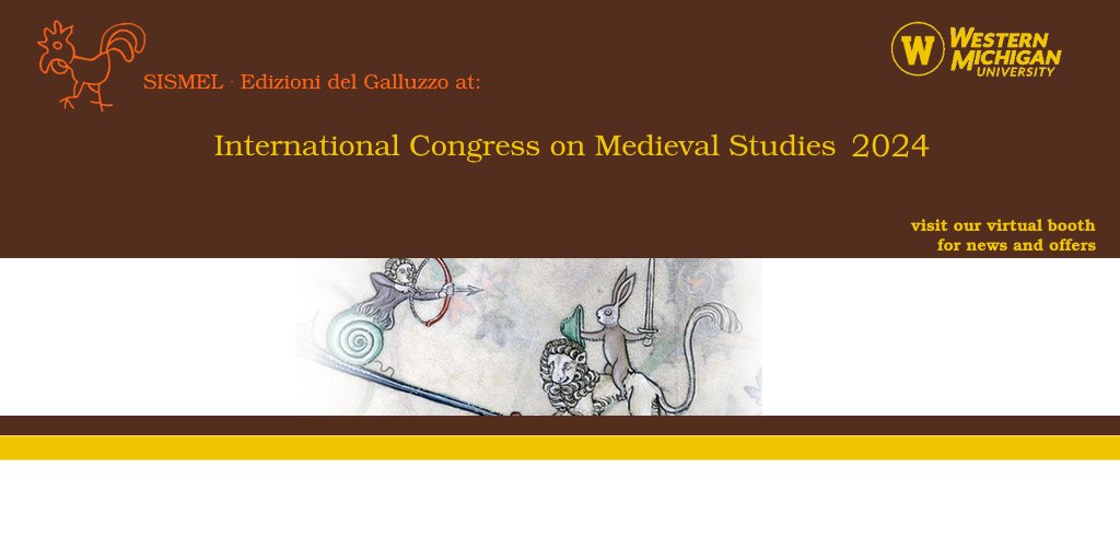 Visit our virtual booth at the 59th International Congress on Medieval Studies in Kalamazoo! News about our activity. Visit our Open Access section on Mirabile. Digital Archives for Medieval Culture! 🔗 icms.confex.com/icms/2024/meet…
#icms2024 #medievaltwitter #middleages #sismel