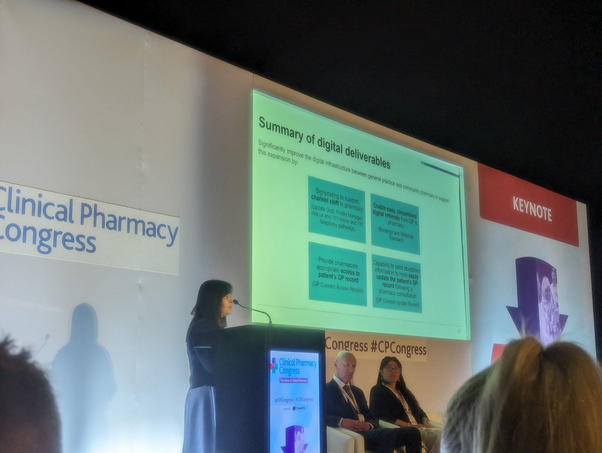 'Over the next few weeks and months' pharmacists will be able to access GP records to see blood test results for Pharmacy First, says Dawda. #CPCongress