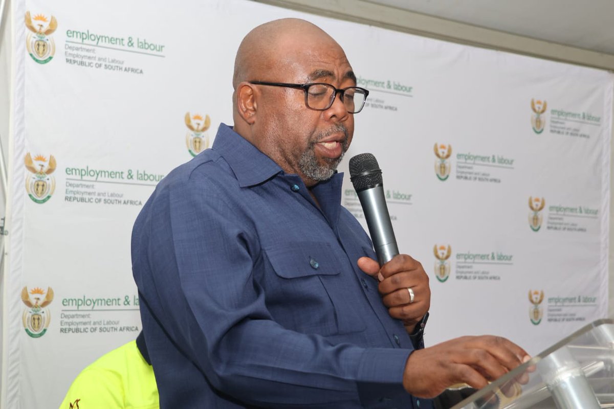 Minister Nxesi encourages #workseekers to register themselves on the  #ESSA system in order to be legible for opportunities listen thereon. The #Jobsfair is today taking place at Galeshewe Stadium in Kimberley.